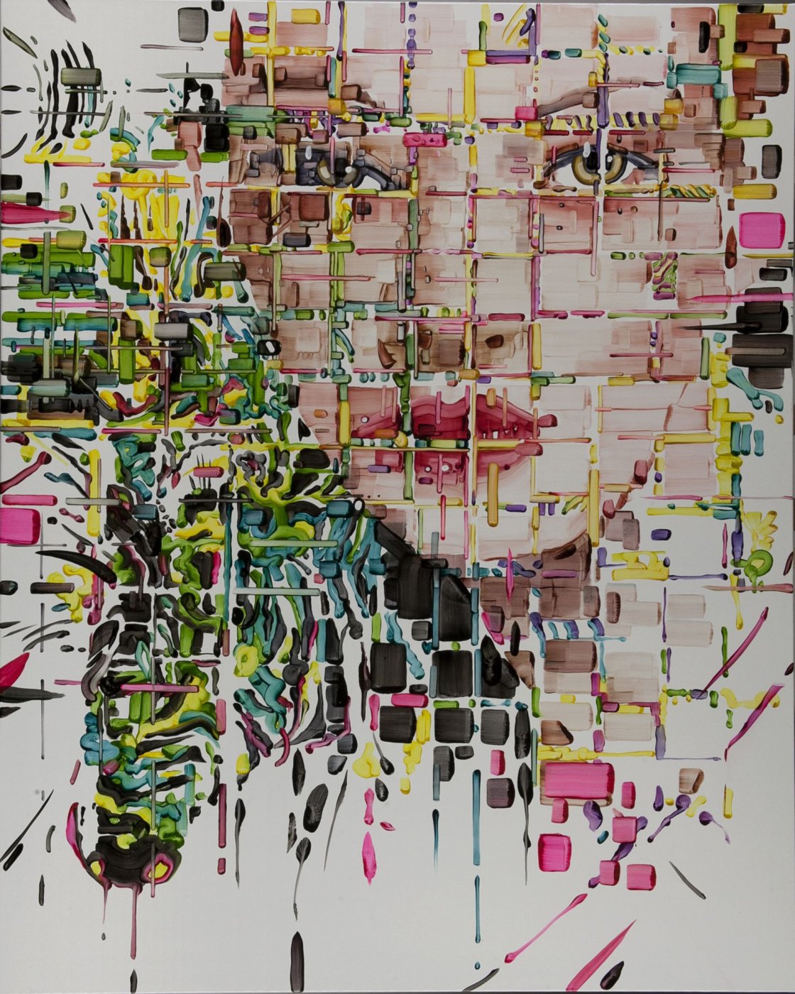 Decodificacione Öl auf Leinwand — 90 × 110