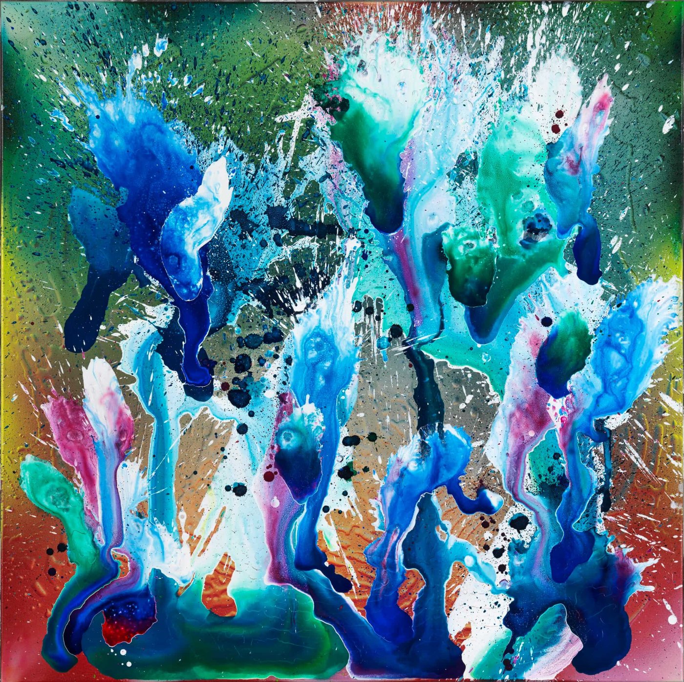 Christian Awe fountain II 2026 Acryl auf Leinwand — 120 × 120 cm