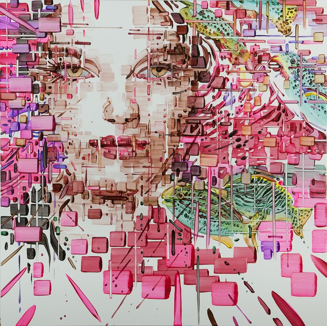 Decodificacione Öl auf Leinwand — 100 × 100_1