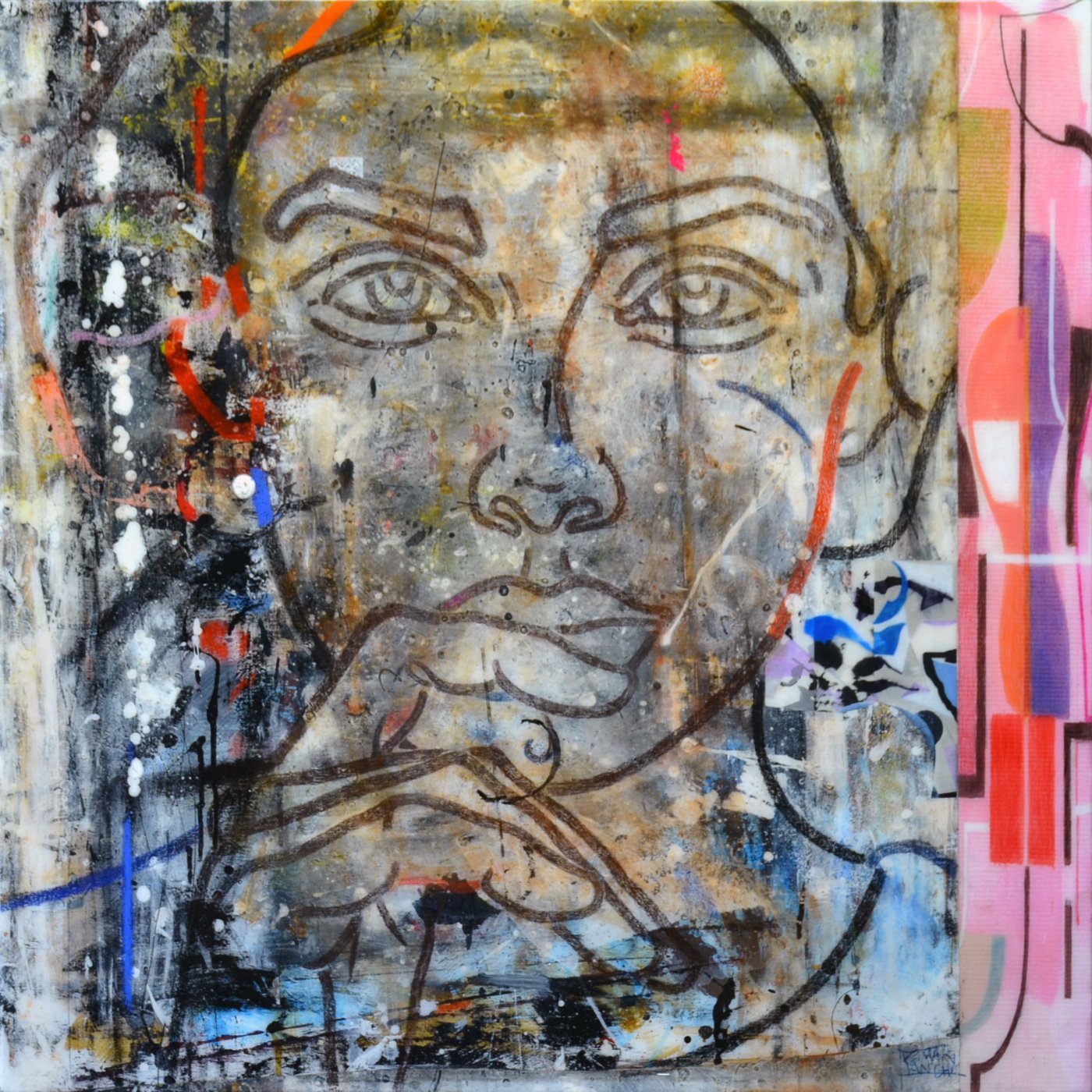 RADIO ROCK   resina — 90 × 90 cm