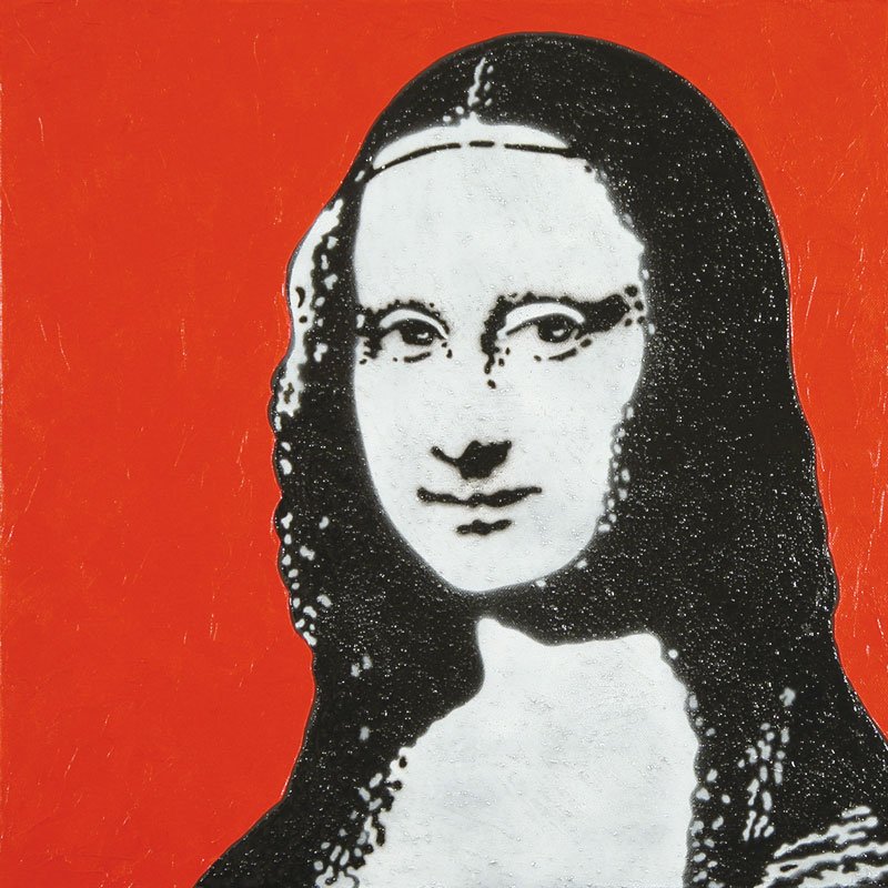GIOCONDA (STUDIO) — Mischtechnik auf Leinwand   50x50cm