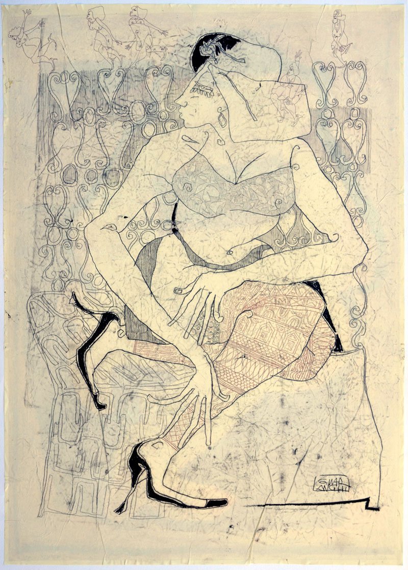 MILLE AMORI — Mischtechnik auf Papier – 100x70cm