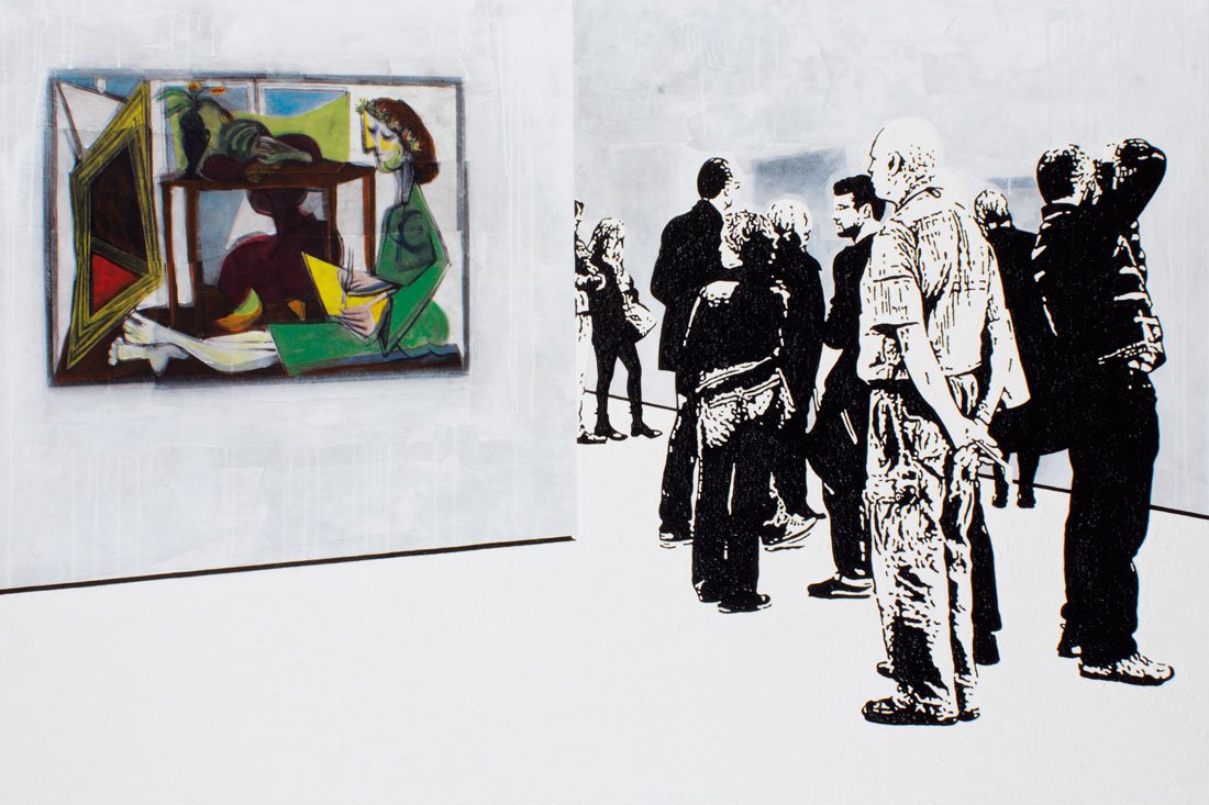 MOMA PABLO PICASSO   INTERIOR WITH A GIRL DRAWING — Mischtechnik auf Leinwand  100x150cm