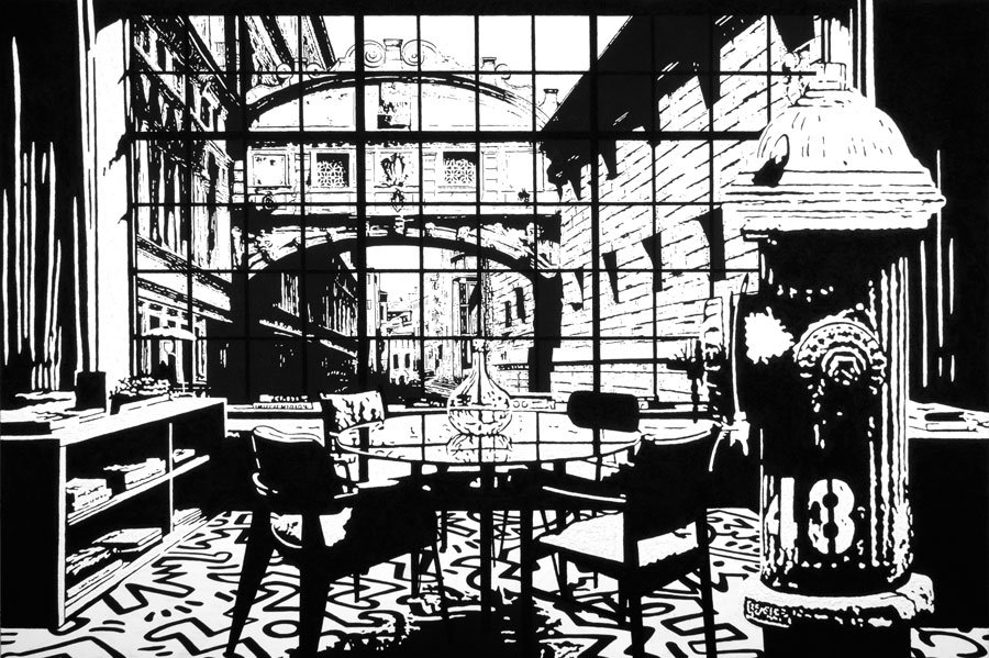 MY INTERIOR   PONTE DEI SOSPIRI — Mischtechnik auf Leinwand   100x150cm
