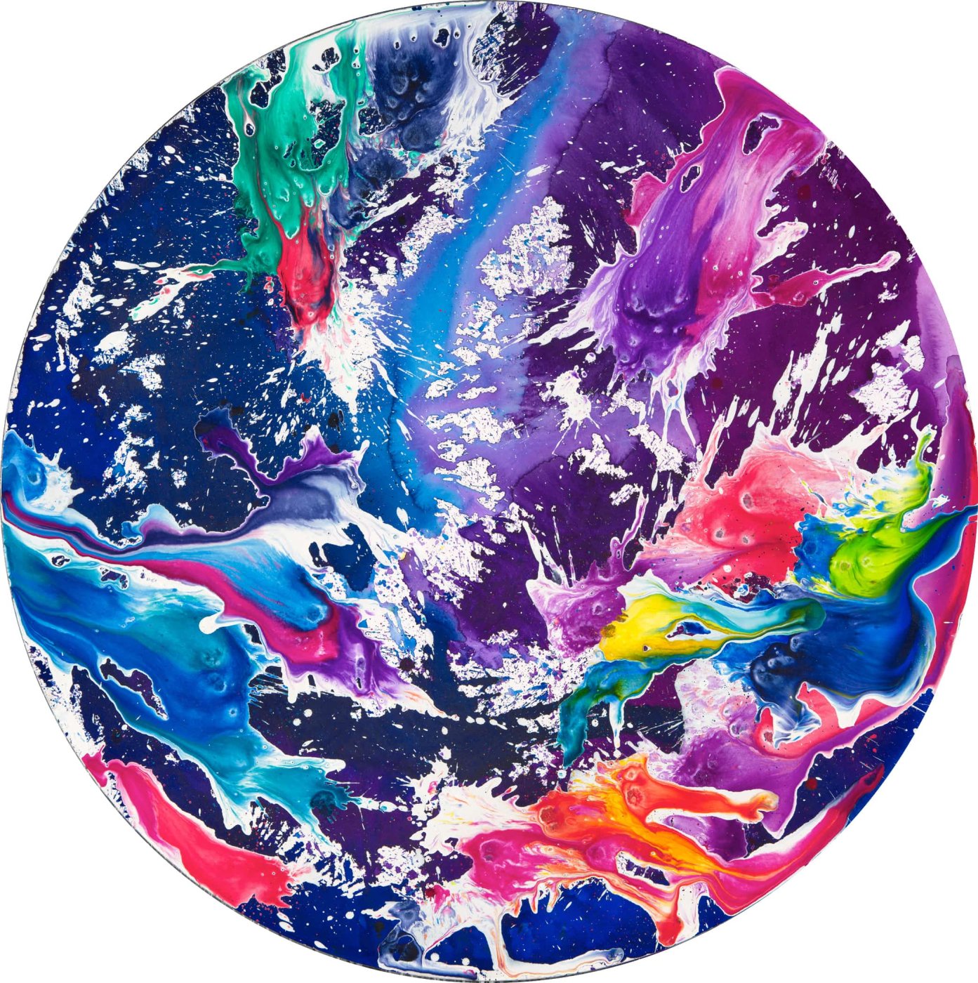Christian Awe joyous II 2023 Acryl auf Leinwand 140 cm ø