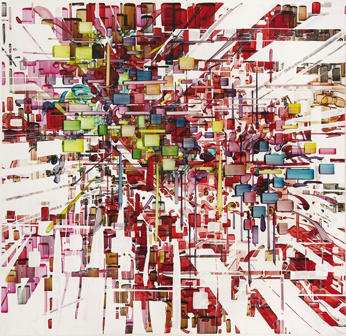 DECODIFICAZIONE — Mischtechnik auf Leinwand   150x155cm