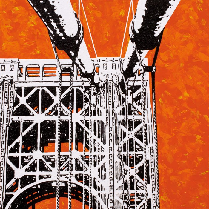 GEORGE WASHINGTON BRIDGE — Mischtechnik auf Leinwand   60x60cm