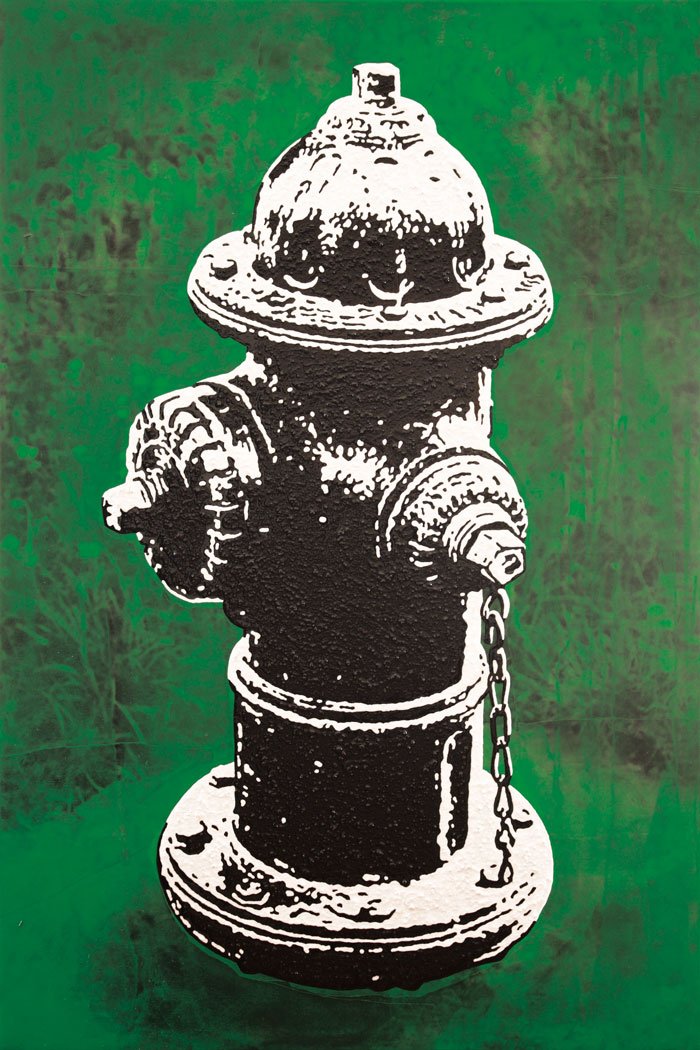 HYDRANT #1 — Mischtechnik auf Leinwand   90x60cm